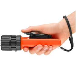 Latarka ręczna, Mactronic M-FIRE FOCUS Ex Atex, 235lm, bateryjna (4 x AA), zestaw (baterie, klips), kolor pomarańczowy, pudełko