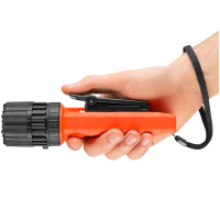 Latarka ręczna, Mactronic M-FIRE FOCUS Ex Atex, 235lm, bateryjna (4 x AA), zestaw (baterie, klips), kolor pomarańczowy, pudełko