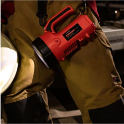 Latarka szperacz, Mactronic M-FIRE SL112 ATEX, 222lm, ładowalna, zestaw, pomarańczowy, pudełko