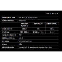 Latarka ręczna Flagger 650 Mactronic z białym światłem LED + COB kod. PHH1073