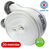 Wąż do motopompy W 75-20-ŁA/PCV, biały, CNBOP, BZ
