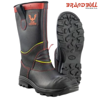 Buty specjalne strażackie FHR 005 PL (skórzane, wsuwane,skóra tłoczona)