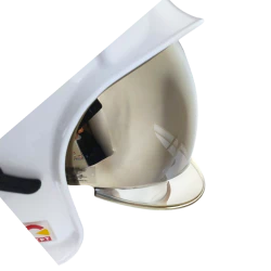 Hełm strażacki CALISIA VULCAN MO [wizjer metalizowany + okulary] KZPT OSP Biały