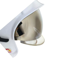 Hełm strażacki CALISIA VULCAN MO [wizjer metalizowany + okulary] KZPT OSP Biały