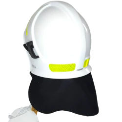 Hełm strażacki CALISIA VULCAN MO [wizjer metalizowany + okulary] KZPT OSP Biały