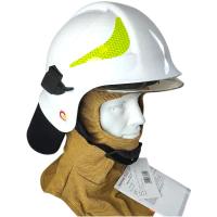 Hełm strażacki CALISIA VULCAN MO [wizjer metalizowany + okulary] KZPT OSP Biały