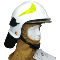 Hełm strażacki CALISIA VULCAN MO [wizjer metalizowany + okulary] KZPT OSP Biały