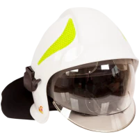 Hełm strażacki CALISIA VULCAN TO [wizjer przezroczysty + okulary] KZPT OSP Biały