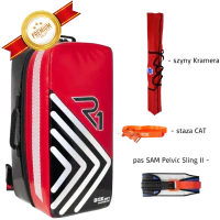 Zestaw ratownictwa medycznego PSP R1 w plecaku FIREGUARD R1 wersja PREMIUM [BOXMET] - BEZ DESKI
