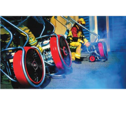 Wentylator oddymiający LEADER MT 236 NEO przedstawiony z perspektywy przedniej, z rozłożoną rączką