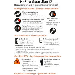 Latarka kątowa akumulatorowa, M-FIRE GUARDIAN XR ze światłem białym i czerwonym, ATEX kod. PHH0231
