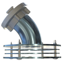 Smok ssawny do pomp szlamowych W75/52 kąt 45° model „S” typ SPS-75-45-2-S kod. MRTSPS1005