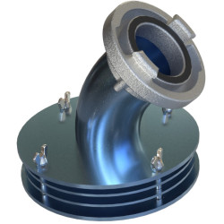 Smok ssawny do pomp szlamowych W75/52 kąt 45° model „S” typ SPS-75-45-2-S kod. MRTSPS1005