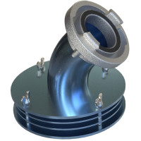 Smok ssawny do pomp szlamowych W75/52 kąt 45° model „S” typ SPS-75-45-2-S kod. MRTSPS1005