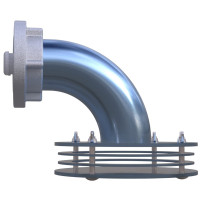 Smok ssawny do pomp szlamowych W75/52 kąt 90° model S typ SPS-75-90-2-S kod. MRTSPS1006