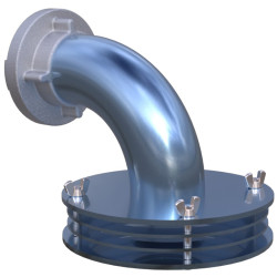 Smok ssawny do pomp szlamowych W75/52 kąt 90° model S typ SPS-75-90-2-S kod. MRTSPS1006