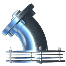 Smok ssawny do pomp szlamowych W110 kąt 45° model „S” typ SPS-110-45-2-S kod. MRTSPS1008