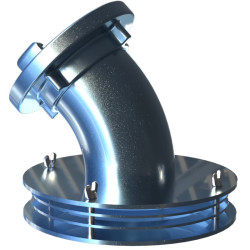 Smok ssawny do pomp szlamowych W110 kąt 45° model „S” typ SPS-110-45-2-S kod. MRTSPS1008