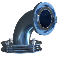 Smok ssawny do pomp szlamowych W110 kąt 90° model „S” typ SPS-110-90-2-S kod. MRTSPS1009