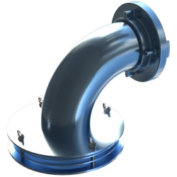 Smok ssawny do pomp szlamowych W110 kąt 90° model „S” typ SPS-110-90-2-S kod. MRTSPS1009