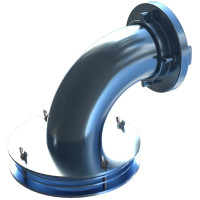 Smok ssawny do pomp szlamowych W110 kąt 90° model „S” typ SPS-110-90-2-S kod. MRTSPS1009