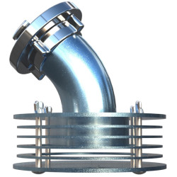 Smok ssawny do pomp szlamowych W75/52 kąt 45° model „K” typ SPS-75-45-4-K-70/20 kod. MRTSPS1002