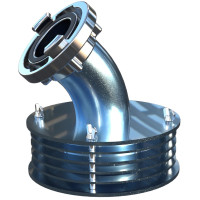 Smok ssawny do pomp szlamowych W75/52 kąt 45° model „K” typ SPS-75-45-4-K-70/20 kod. MRTSPS1002