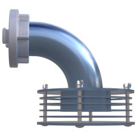 Smok ssawny do pomp szlamowych W75/52 kąt 90° kod. MRTSPS1003