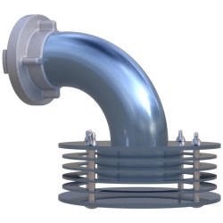 Smok ssawny do pomp szlamowych W75/52 kąt 90° kod. MRTSPS1003