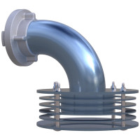 Smok ssawny do pomp szlamowych W75/52 kąt 90° kod. MRTSPS1003