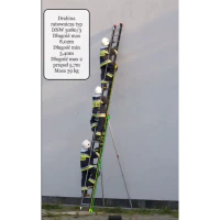 Drabina DNW 3080/3, szczeble 2x12 + 1x11, dł. 8m, masa 39kg