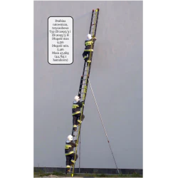 Drabina ZS 2095/3H z hamulcem, szczeble 2x19, dł. 9,5m, masa 45kg