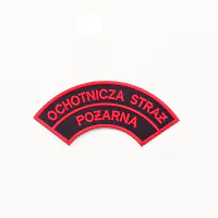 Emblemat na rękaw Ochotnicza Straż Pożarna czerwony duży [na mundur]
