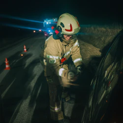 Dyski sygnalizacyjne zsynchronizowane Mactronic O-FLARE, ładowalne, zestaw [6x dysk, ładowarka, walizka] kolor amber