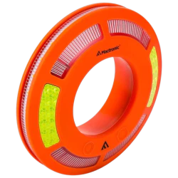 Dyski sygnalizacyjne zsynchronizowane Mactronic O-FLARE, ładowalne, zestaw [6x dysk, ładowarka, walizka] kolor amber