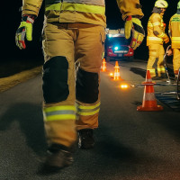 Dyski sygnalizacyjne zsynchronizowane Mactronic O-FLARE, ładowalne, zestaw [6x dysk, ładowarka, walizka] kolor amber