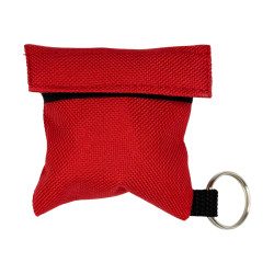 Brelok do kluczy z rękawiczkami i maseczką do RKO – czerwony [MED]