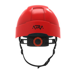 Hełm ATRA 10V czerwony, z wentylacją, więźba obrotowa kod. IH-101-100-03