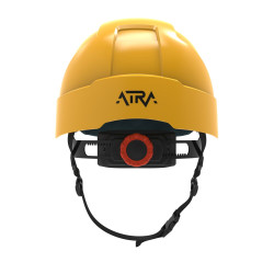 Hełm ATRA 10V żółty, z wentylacją, więźba obrotowa kod. IH-101-100-02