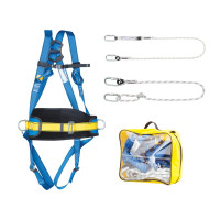 Zestaw BASIC 5 [ szelki P 05S, amortyzator LB 101, linka bezpieczeństwa LB 100, zatrzasnik AZ 011, worek transportowy ]