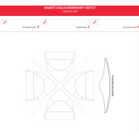 Namiot Vento zadrukowany (Stałociśnieniowy) z kompletem ścian 4x4m [z pompką]
