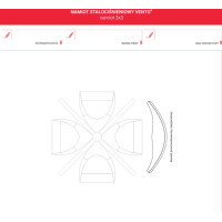Namiot Vento zadrukowany (Stałociśnieniowy) z kompletem ścian 3x3m [z pompką]