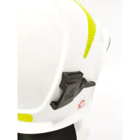 Hełm strażacki CALISIA VULCAN MO [wizjer metalizowany + okulary] KZPT OSP Biały