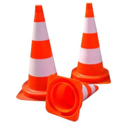 Pachołek drogowy U23 - 30 cm pasy malowane