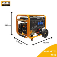 Agregat prądotwórczy jednofazowy JCB Tools 7,9 kW (AVR, rozruch)