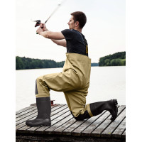 Spodniobuty MAX z kaloszami bezpiecznymi S5 SBM01 beżowe