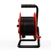 Przedłużacz bębnowy warsztatowy [3x2,5, 20m, czarny, IP44] kod. W-98043