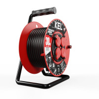 Przedłużacz bębnowy warsztatowy [3x2,5, 30m, czarny, IP44] kod. W-97922