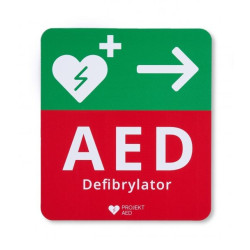 Tablica kierunkowa AED (w prawo) kod.TK-E