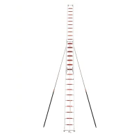 Drabina ratownicza wysuwana 3-przęsłowa MUNK [3-osobowa, aluminowa, z podporami, liną pociągową i hamulcem]